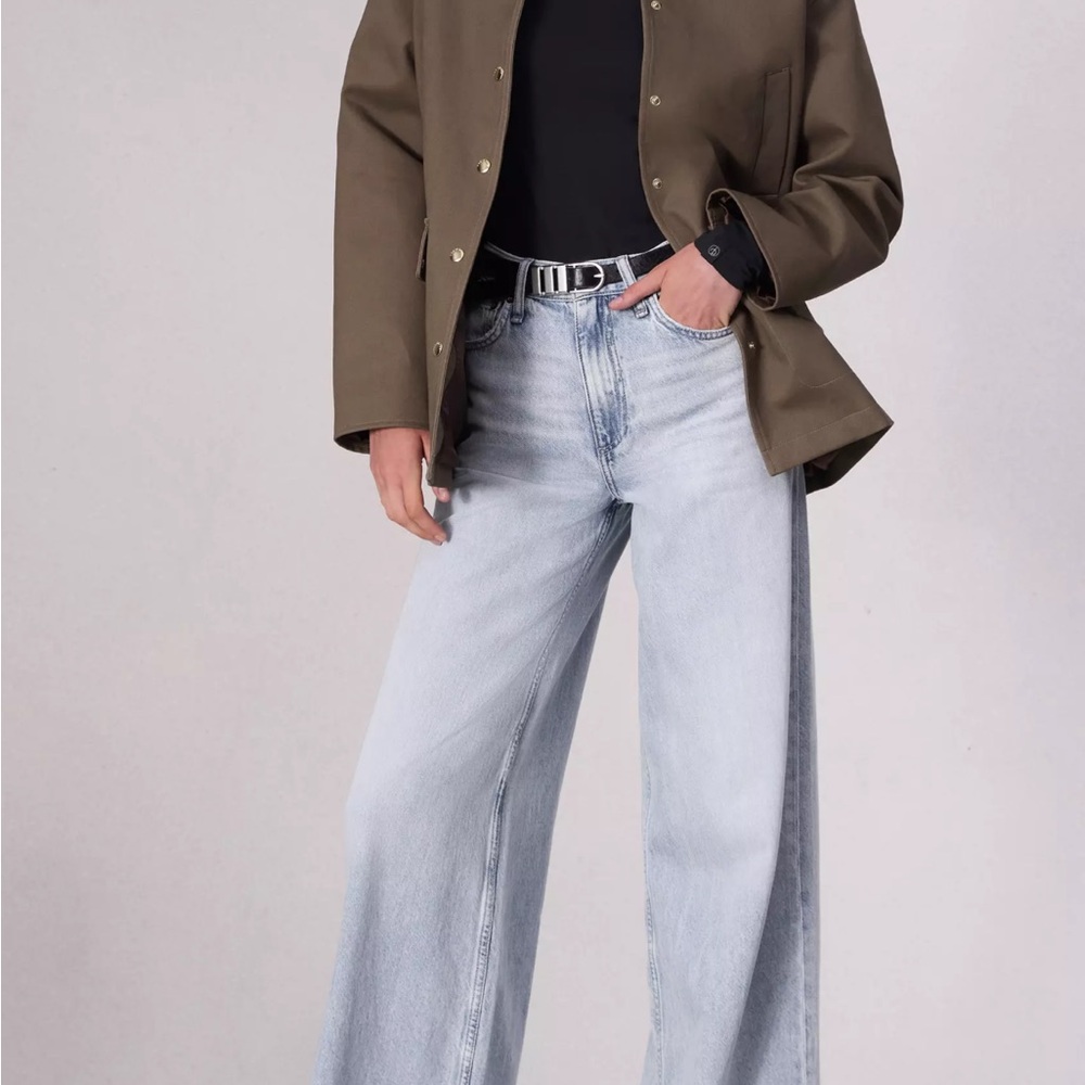 Rag & Bone Sofie High Rise Blue Flare Wide Leg Jeans